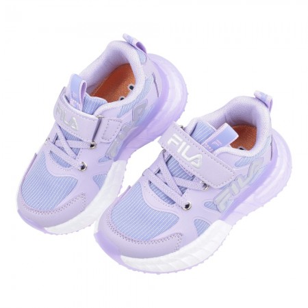 (16~20公分)FILA吸震自信紫色中童運動機能鞋