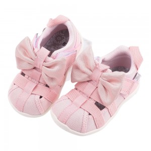 (12-15公分)日本IFME花語系列蝴蝶結粉色寶寶機能水涼鞋