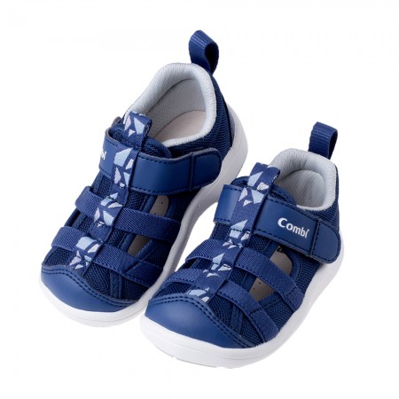 (12.5~16.5公分)Combi深藍好涼NICEWALK成長機能學步鞋