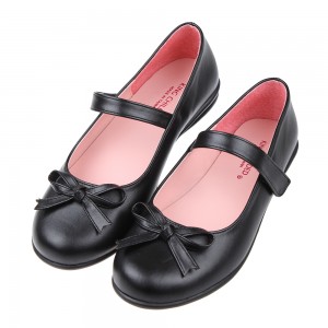 (19~23.5公分)台灣製優雅蝴蝶結霧面黑色公主鞋學生鞋