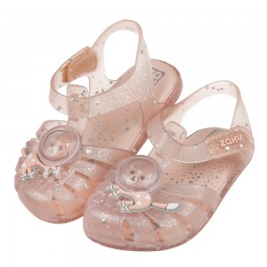 (14~17.5公分)ZAXY幻想曲粉膚色太空貓兒童護趾涼鞋香香鞋