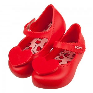 (14~17.5公分)ZAXY蜜糖愛心寶貝亮紅色兒童公主鞋香香鞋