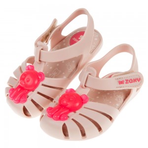 (12.5~17.5公分)ZAXY小熊軟糖裸粉色寶寶護趾涼鞋香香鞋