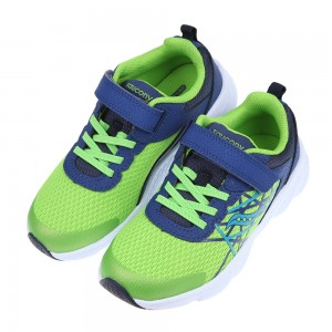 (19~23.5公分)索康尼Saucony海軍藍綠兒童機能運動鞋