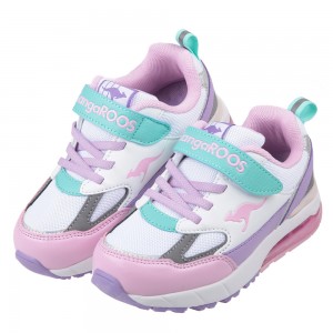 (19~23公分)KangaROOS紫白防潑水氣墊兒童機能運動鞋