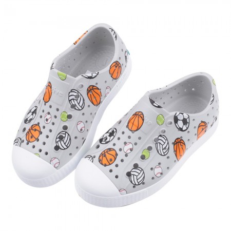 (16~21.5公分)Native小奶油頭Jefferson球球全買灰色中童大童洞洞鞋