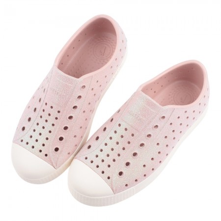 (18.5~22.5公分)Native閃亮亮JEFFSON綠光粉中童大童洞洞鞋