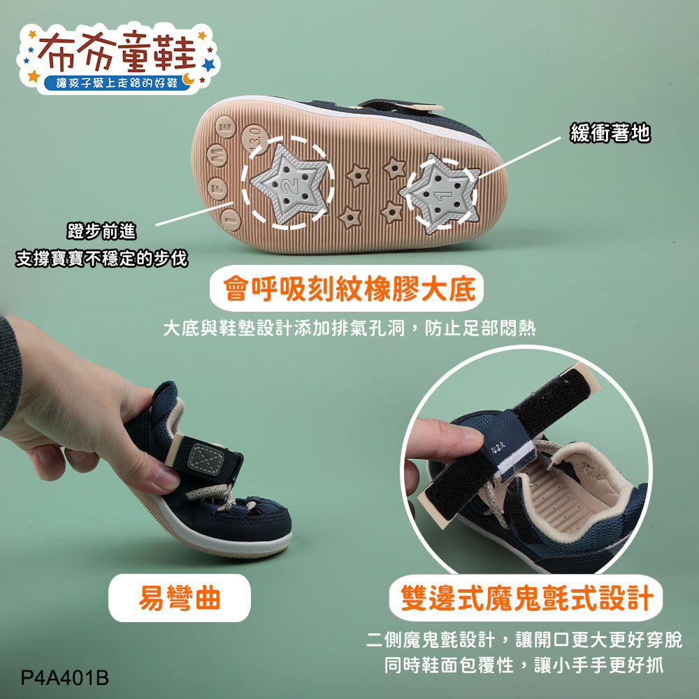 日本IFME個性海軍藍寶寶機能水涼鞋